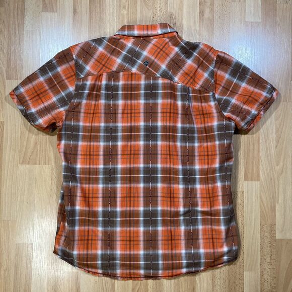 prAna Button Up Hiking Shirt (Men’s Size L) • Organic Cotton • Orange • Slim Fit - Picture 5 of 5